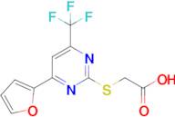 2-((4-(Furan-2-yl)-6-(trifluoromethyl)pyrimidin-2-yl)thio)acetic acid
