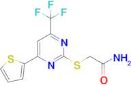 2-((4-(Thiophen-2-yl)-6-(trifluoromethyl)pyrimidin-2-yl)thio)acetamide