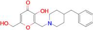 2-((4-Benzylpiperidin-1-yl)methyl)-3-hydroxy-6-(hydroxymethyl)-4H-pyran-4-one