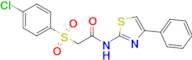 2-((4-Chlorophenyl)sulfonyl)-N-(4-phenylthiazol-2-yl)acetamide