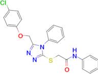 2-((5-((4-Chlorophenoxy)methyl)-4-phenyl-4H-1,2,4-triazol-3-yl)thio)-N-phenylacetamide