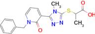 2-((5-(1-Benzyl-2-oxo-1,2-dihydropyridin-3-yl)-4-methyl-4H-1,2,4-triazol-3-yl)thio)propanoic acid