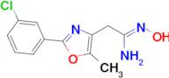 2-[2-(3-chlorophenyl)-5-methyl-1,3-oxazol-4-yl]-N'-hydroxyethanimidamide