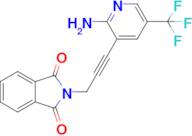 2-{3-[2-amino-5-(trifluoromethyl)pyridin-3-yl]prop-2-yn-1-yl}-2,3-dihydro-1H-isoindole-1,3-dione