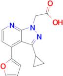 2-(3-Cyclopropyl-4-(furan-2-yl)-1H-pyrazolo[3,4-b]pyridin-1-yl)acetic acid