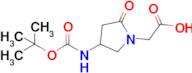 2-(4-((Tert-butoxycarbonyl)amino)-2-oxopyrrolidin-1-yl)acetic acid