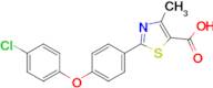 2-(4-(4-Chlorophenoxy)phenyl)-4-methylthiazole-5-carboxylic acid