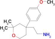 2-(4-(4-Methoxyphenyl)-2,2-dimethyltetrahydro-2H-pyran-4-yl)ethan-1-amine