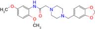 2-(4-(Benzo[d][1,3]dioxol-5-ylmethyl)piperazin-1-yl)-N-(2,5-dimethoxyphenyl)acetamide