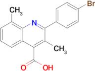 2-(4-Bromophenyl)-3,8-dimethylquinoline-4-carboxylic acid