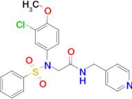 2-(N-(3-chloro-4-methoxyphenyl)phenylsulfonamido)-N-(pyridin-4-ylmethyl)acetamide