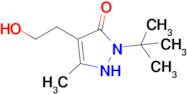 2-(Tert-butyl)-4-(2-hydroxyethyl)-5-methyl-1,2-dihydro-3H-pyrazol-3-one