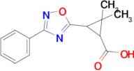 2,2-Dimethyl-3-(3-phenyl-1,2,4-oxadiazol-5-yl)cyclopropane-1-carboxylic acid