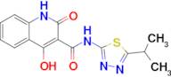 4-hydroxy-2-oxo-N-[5-(propan-2-yl)-1,3,4-thiadiazol-2-yl]-1,2-dihydroquinoline-3-carboxamide