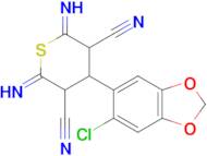 4-(6-chloro-2H-1,3-benzodioxol-5-yl)-2,6-diiminothiane-3,5-dicarbonitrile