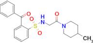 2-Benzoyl-N-(2-(4-methylpiperidin-1-yl)-2-oxoethyl)benzenesulfonamide