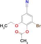 2-Bromo-4-cyano-6-ethoxyphenyl acetate