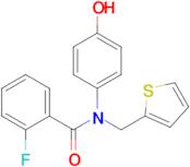 2-Fluoro-N-(4-hydroxyphenyl)-N-(thiophen-2-ylmethyl)benzamide