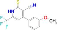 4-(3-methoxyphenyl)-2-sulfanylidene-6-(trifluoromethyl)-1,2-dihydropyridine-3-carbonitrile