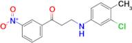 3-((3-Chloro-4-methylphenyl)amino)-1-(3-nitrophenyl)propan-1-one