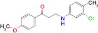 3-((3-Chloro-4-methylphenyl)amino)-1-(4-methoxyphenyl)propan-1-one