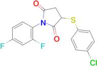 3-((4-Chlorophenyl)thio)-1-(2,4-difluorophenyl)pyrrolidine-2,5-dione