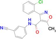 3-(2-Chlorophenyl)-N-(3-cyanophenyl)-5-methylisoxazole-4-carboxamide