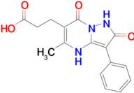 3-{5-methyl-2,7-dioxo-3-phenyl-1H,2H,4H,7H-pyrazolo[1,5-a]pyrimidin-6-yl}propanoic acid