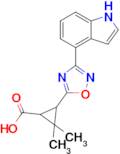 3-(3-(1H-indol-4-yl)-1,2,4-oxadiazol-5-yl)-2,2-dimethylcyclopropane-1-carboxylic acid