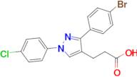 3-(3-(4-Bromophenyl)-1-(4-chlorophenyl)-1H-pyrazol-4-yl)propanoic acid