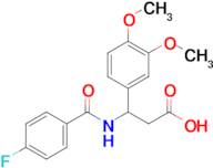 3-(3,4-Dimethoxyphenyl)-3-(4-fluorobenzamido)propanoic acid