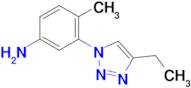 3-(4-Ethyl-1H-1,2,3-triazol-1-yl)-4-methylaniline