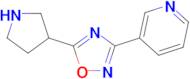 3-(Pyridin-3-yl)-5-(pyrrolidin-3-yl)-1,2,4-oxadiazole