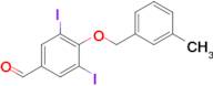 3,5-Diiodo-4-((3-methylbenzyl)oxy)benzaldehyde