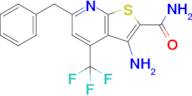 3-Amino-6-benzyl-4-(trifluoromethyl)thieno[2,3-b]pyridine-2-carboxamide