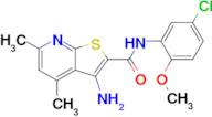 3-Amino-N-(5-chloro-2-methoxyphenyl)-4,6-dimethylthieno[2,3-b]pyridine-2-carboxamide