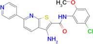 3-Amino-N-(5-chloro-2-methoxyphenyl)-6-(pyridin-4-yl)thieno[2,3-b]pyridine-2-carboxamide