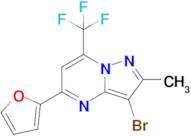 3-Bromo-5-(furan-2-yl)-2-methyl-7-(trifluoromethyl)pyrazolo[1,5-a]pyrimidine