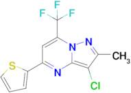 3-Chloro-2-methyl-5-(thiophen-2-yl)-7-(trifluoromethyl)pyrazolo[1,5-a]pyrimidine