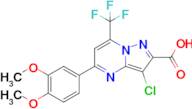 3-Chloro-5-(3,4-dimethoxyphenyl)-7-(trifluoromethyl)pyrazolo[1,5-a]pyrimidine-2-carboxylic acid