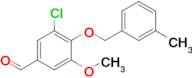 3-Chloro-5-methoxy-4-((3-methylbenzyl)oxy)benzaldehyde