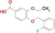 3-Ethoxy-4-((2-fluorobenzyl)oxy)benzoic acid