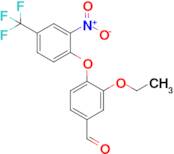 3-Ethoxy-4-(2-nitro-4-(trifluoromethyl)phenoxy)benzaldehyde