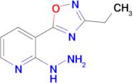 3-Ethyl-5-(2-hydrazinylpyridin-3-yl)-1,2,4-oxadiazole