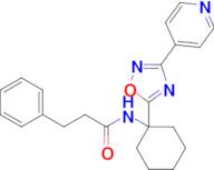 3-Phenyl-N-(1-(3-(pyridin-4-yl)-1,2,4-oxadiazol-5-yl)cyclohexyl)propanamide