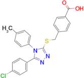 4-(((5-(4-Chlorophenyl)-4-(p-tolyl)-4H-1,2,4-triazol-3-yl)thio)methyl)benzoic acid