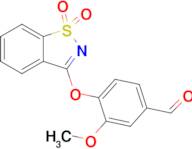 4-((1,1-Dioxidobenzo[d]isothiazol-3-yl)oxy)-3-methoxybenzaldehyde