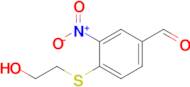 4-((2-Hydroxyethyl)thio)-3-nitrobenzaldehyde