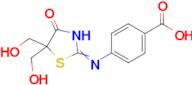 4-{[5,5-bis(hydroxymethyl)-4-oxo-1,3-thiazolidin-2-ylidene]amino}benzoic acid