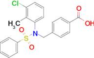 4-((N-(3-chloro-2-methylphenyl)phenylsulfonamido)methyl)benzoic acid